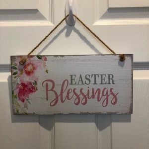 Easter Blessings Wood Sign